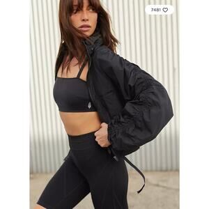 Free People Movement | Ruched Out Packable Jacket Size M Black
